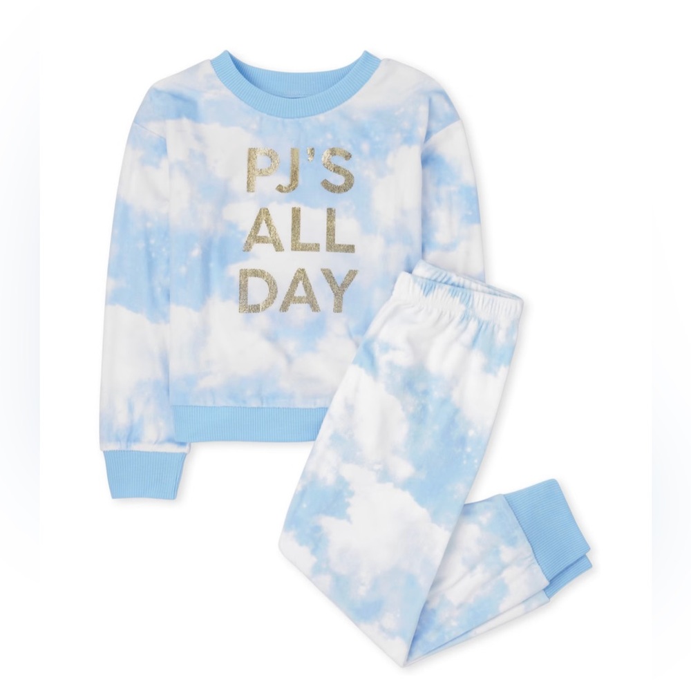 The Children’s Place Girls Pjs All Day Velour Pajamas